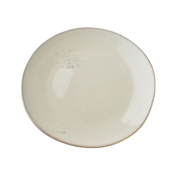 Jälkiruokalautanen posliini BASIC NATURE 22,5x22,5x2 cm beige 1 kpl