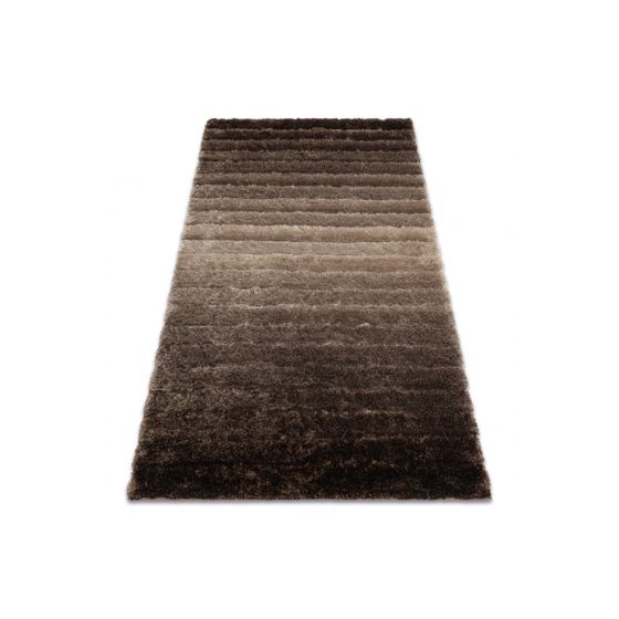 Matto moderni FLIM 007-B3 m, raidat - Rakenteellinen ruskea 120x160 cm