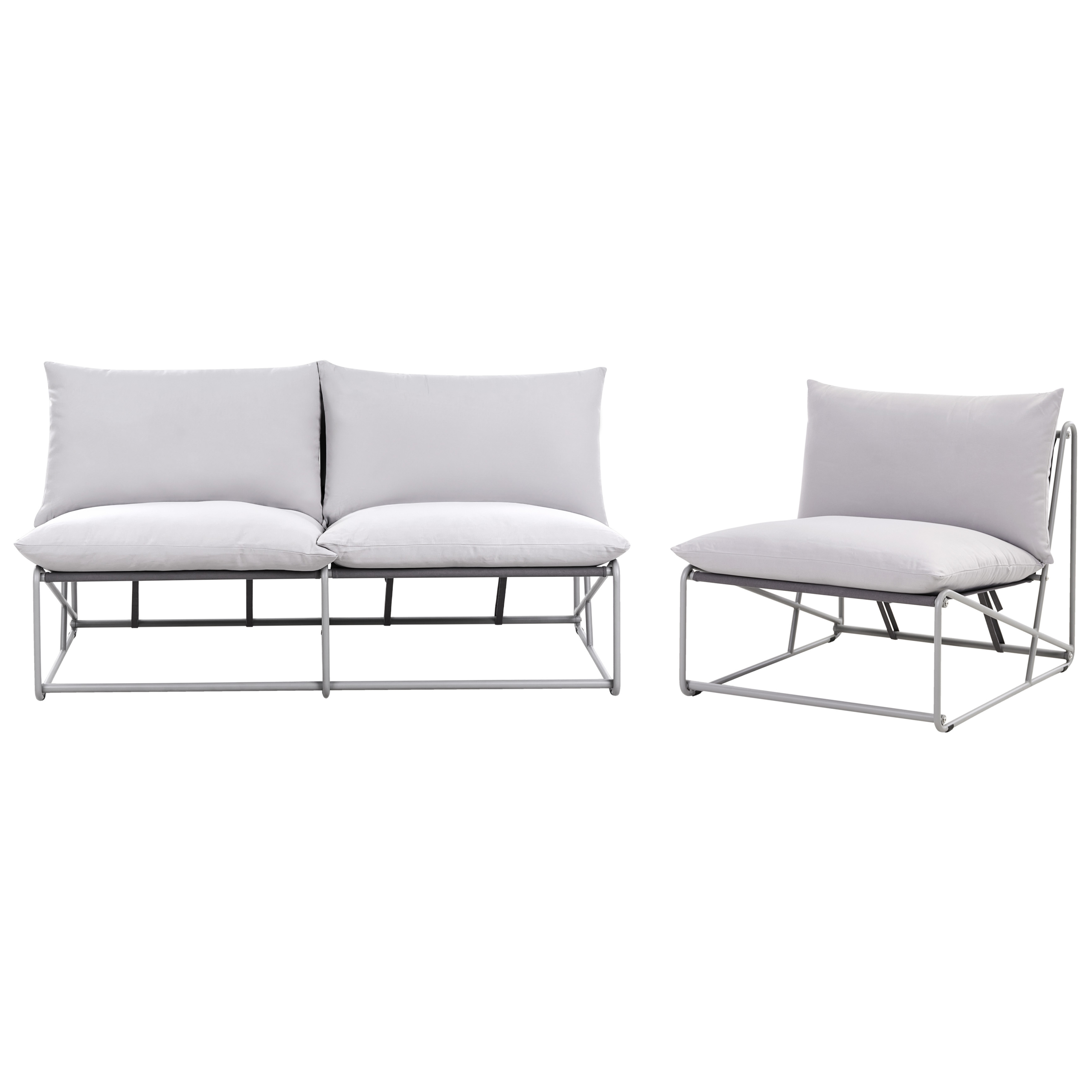 Ulkosohvaryhmä 3-istuttava PICO metalli Harmaa