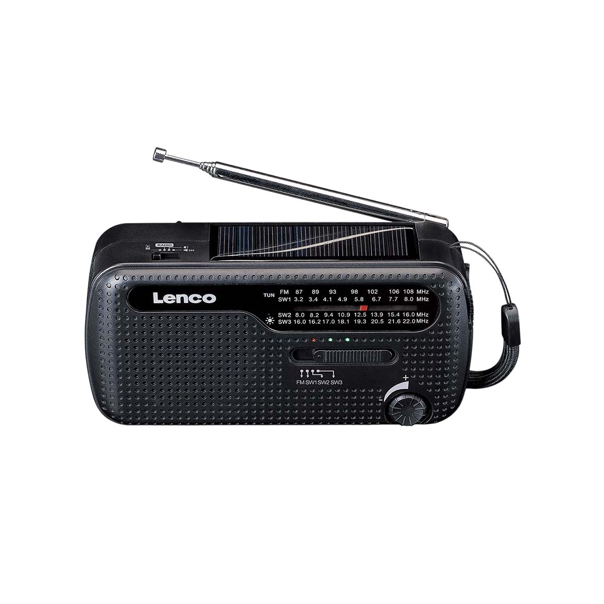 Kampi- ja Aurinkokäyttöinen Radio Taskulampulla, Malli MCR-113