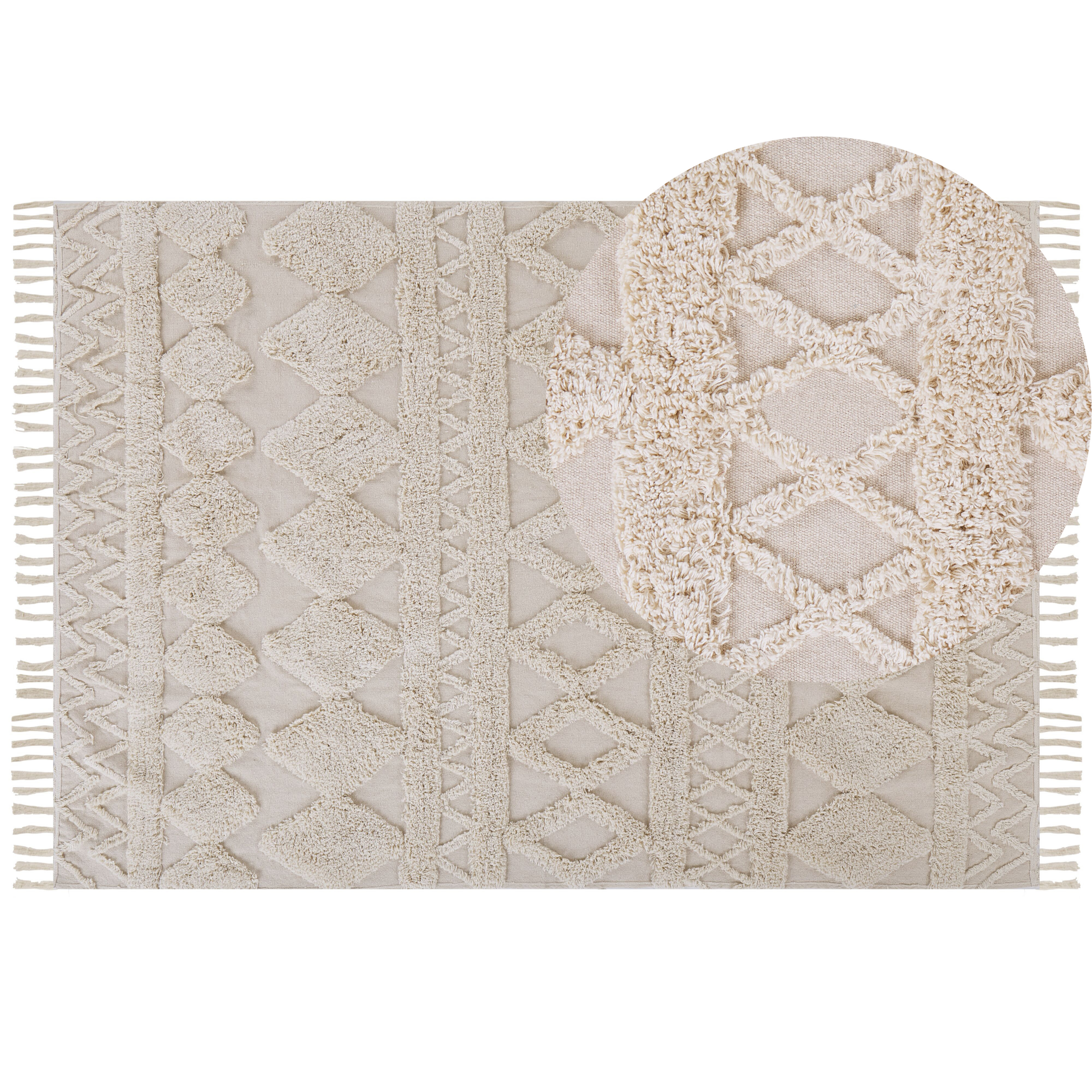 Matto DIDIM Beige 160 x 230 cm Puuvilla