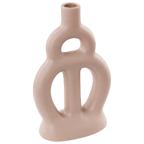 Kukkamaljakko KOZANI keramiikka 28 cm Hiekanbeige