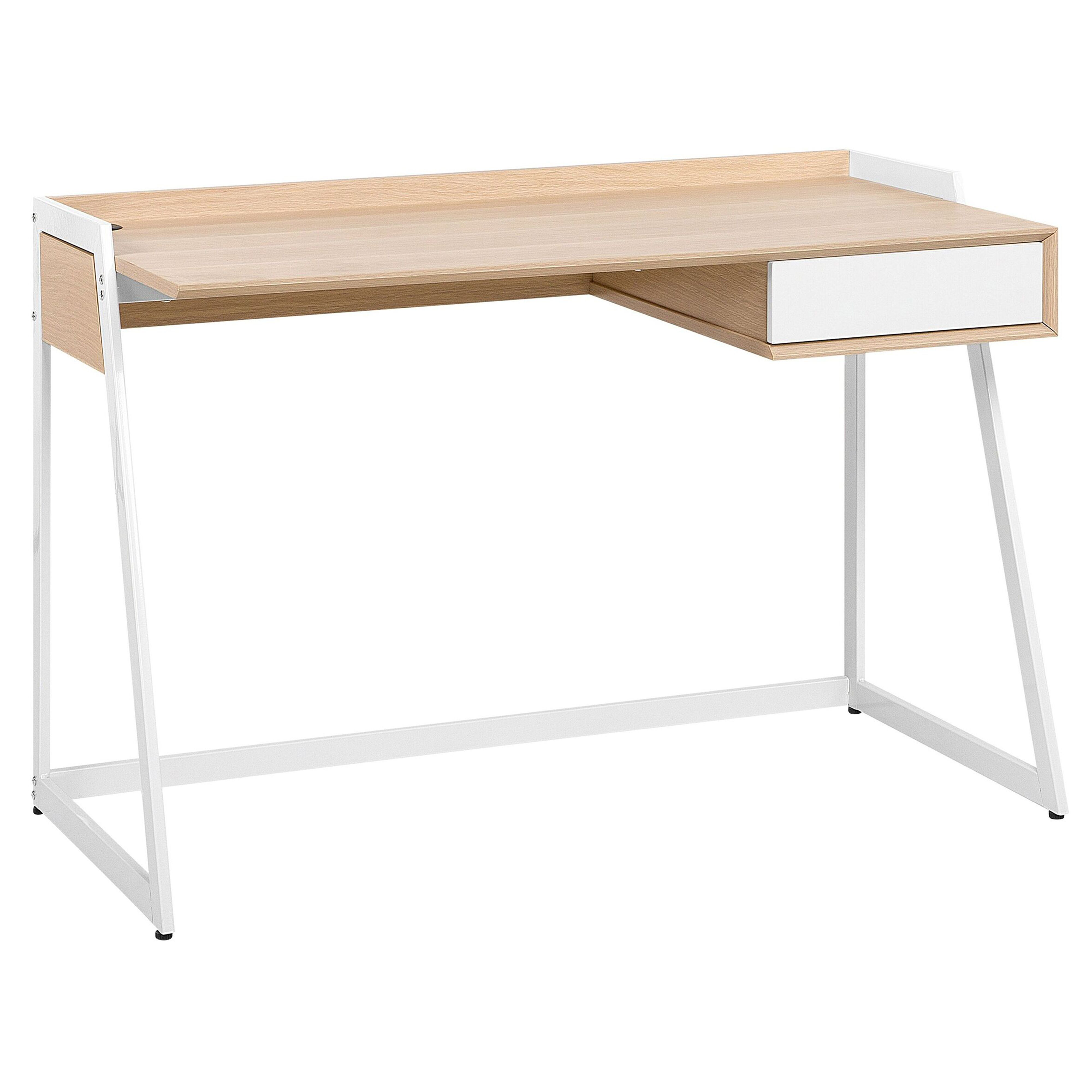 Työpöytä QUITO Valkoinen 120 cm 60 cm säilytystila