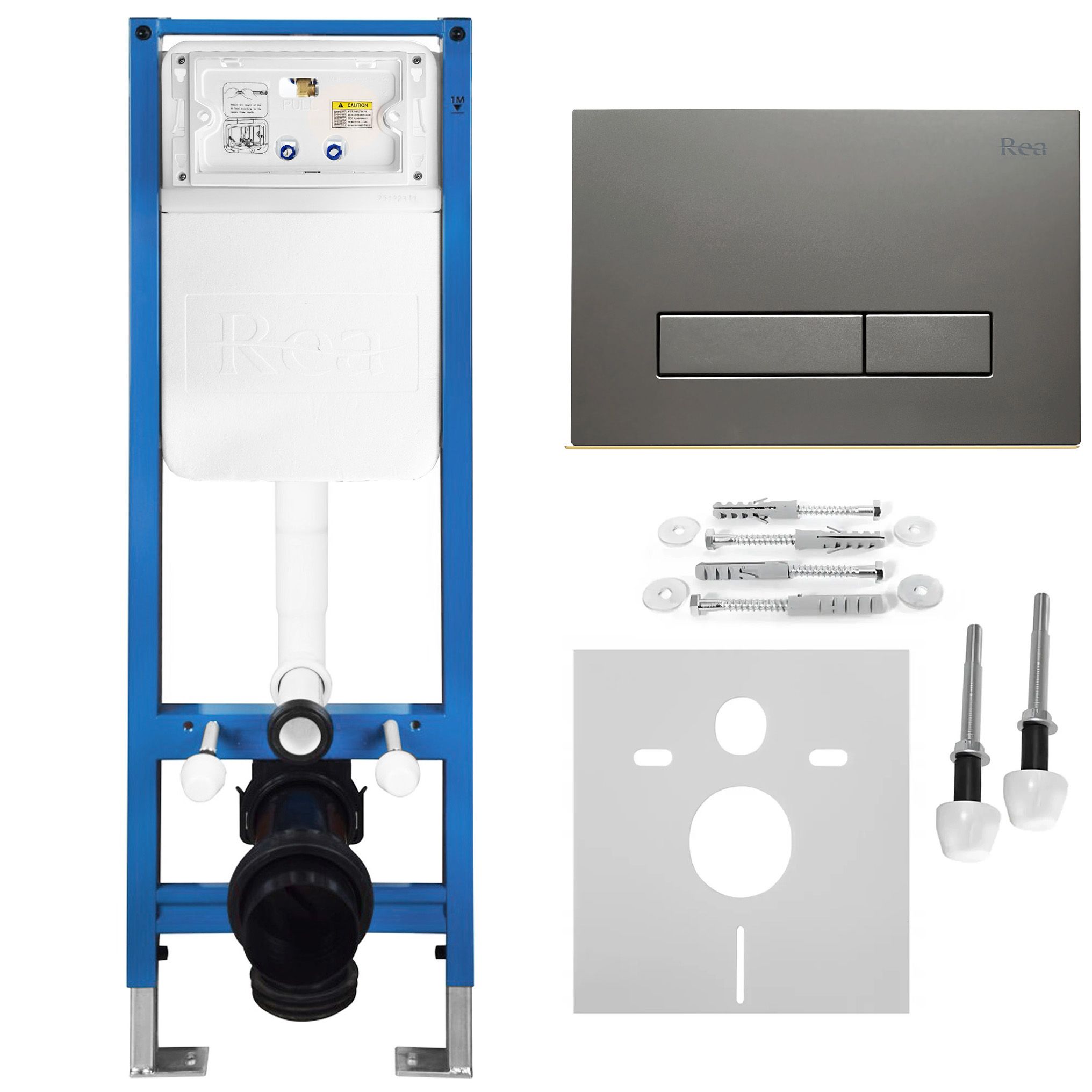 REA Uppoasennusteline Slim 024N + Hd Titan -Painike Titaani, 22X35,2X106,2Cm