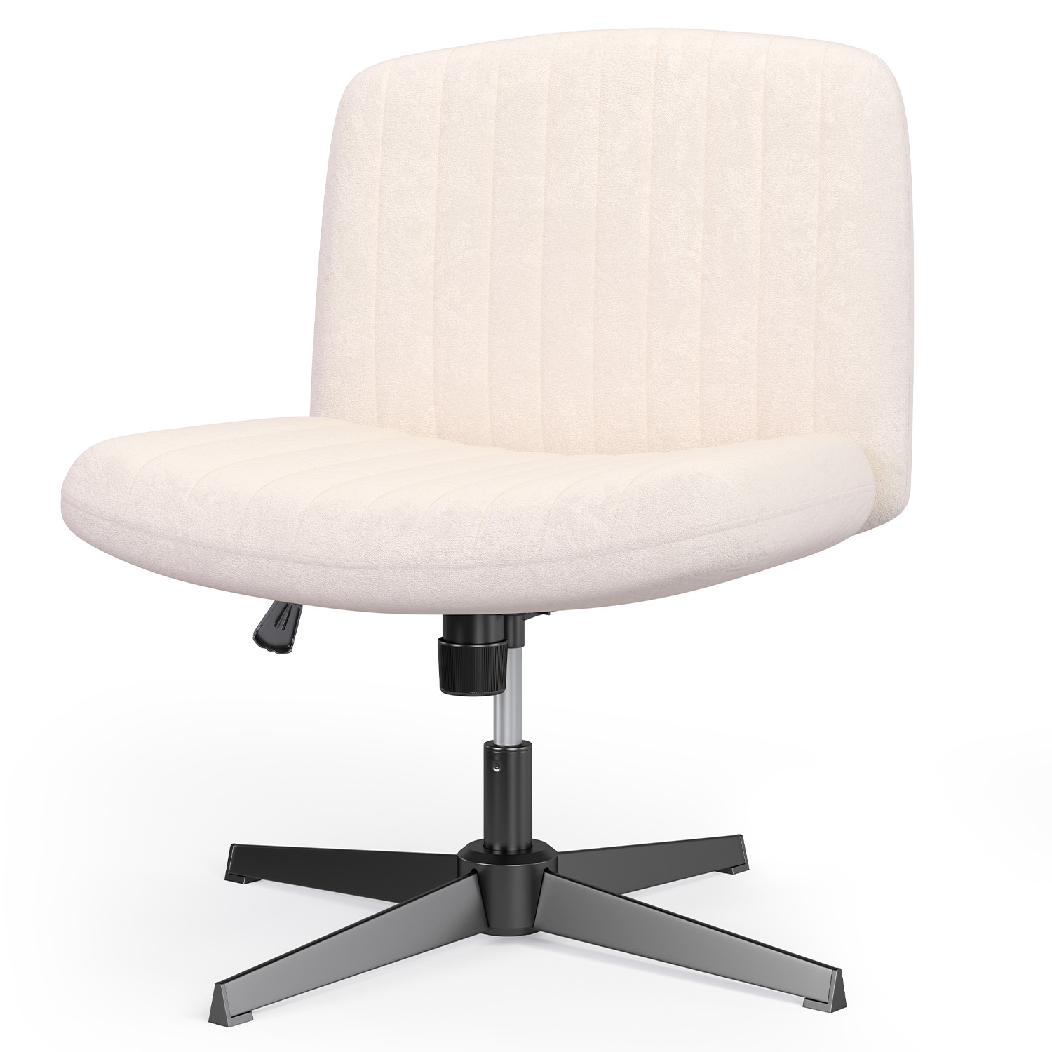 Toimistotuoli E01 ergonominen leveä pehmeä kangas pyörivä säädettävä kotitoimistoon rentoutumiseen beige