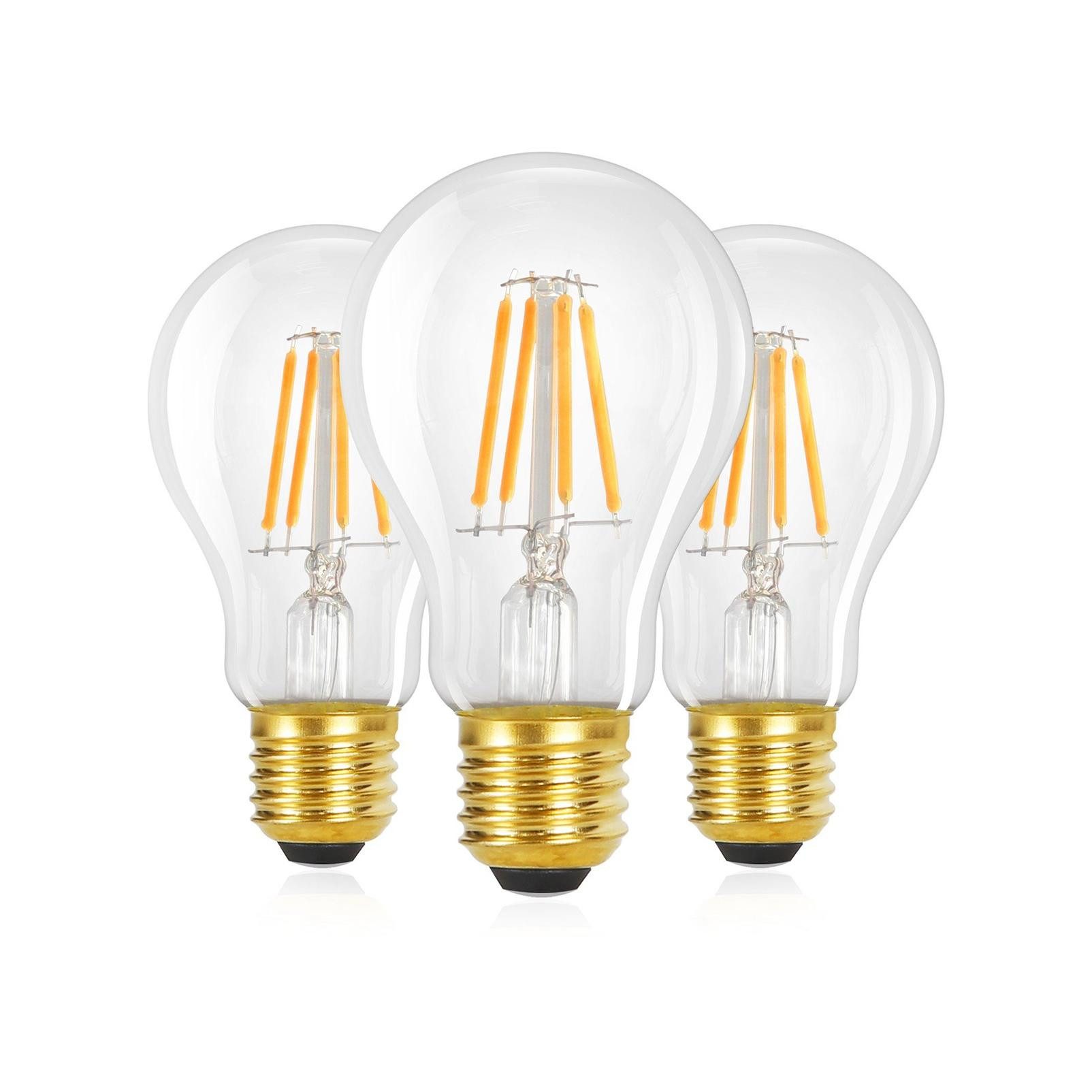 NETTLIFE 3 kpl E27 LED-lamppuja Vintage A60 Edison -lamppu 4 W 2700 K lämmin valkoinen retrofilamentti energiansäästö kotikahvilaan ei-himmennettävä