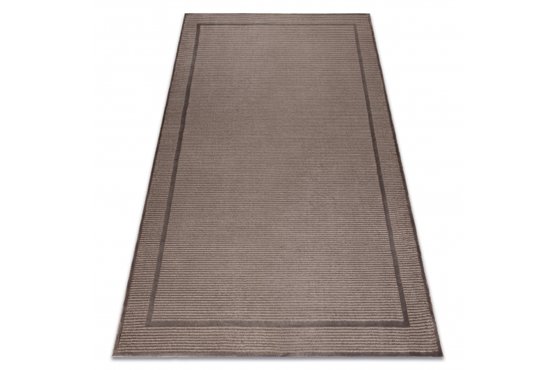 Matto AURA J2659A tumma beige / beige - Kehys, viivat rakenteellinen, moderni 80x150 cm
