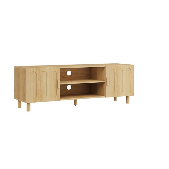 TV-taso 140x40x48 cm tammen värinen MDF moderni säilytyksellä