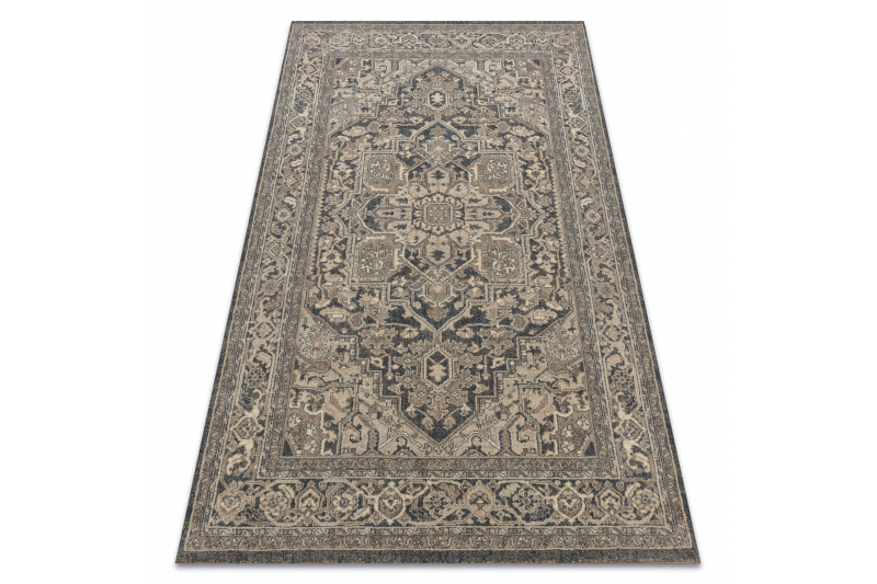 Villamatto LEGEND 468 10 GB500- Ruusuke, kehyskuviolla, ylellinen harmaa / beige 200x300 cm