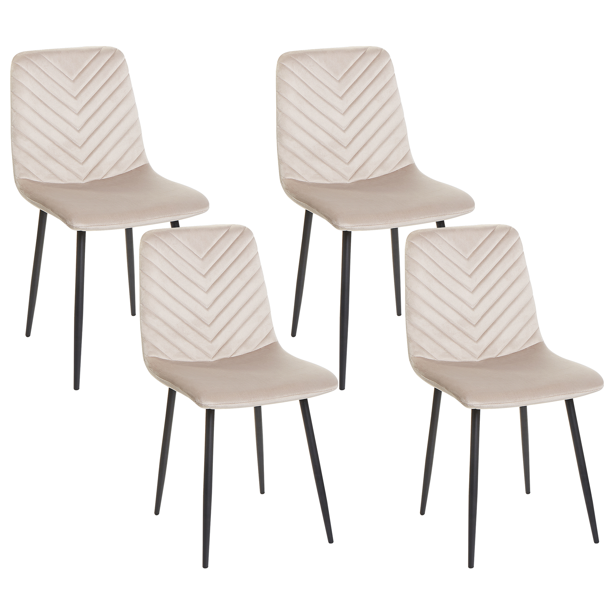 Ruokatuolisetti 4 kpl HAVRE Sametti Beige