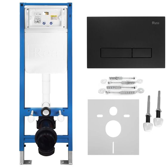 REA Uppoasennusteline Slim 024N + Hd Musta Nappi Musta, 22X35,2X106,2Cm
