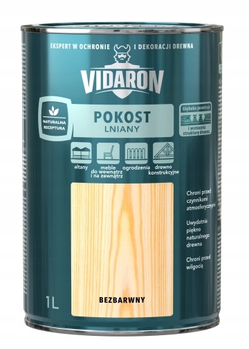 Pellavansiemenöljylakka puulle, suojaava, väritön, 1l