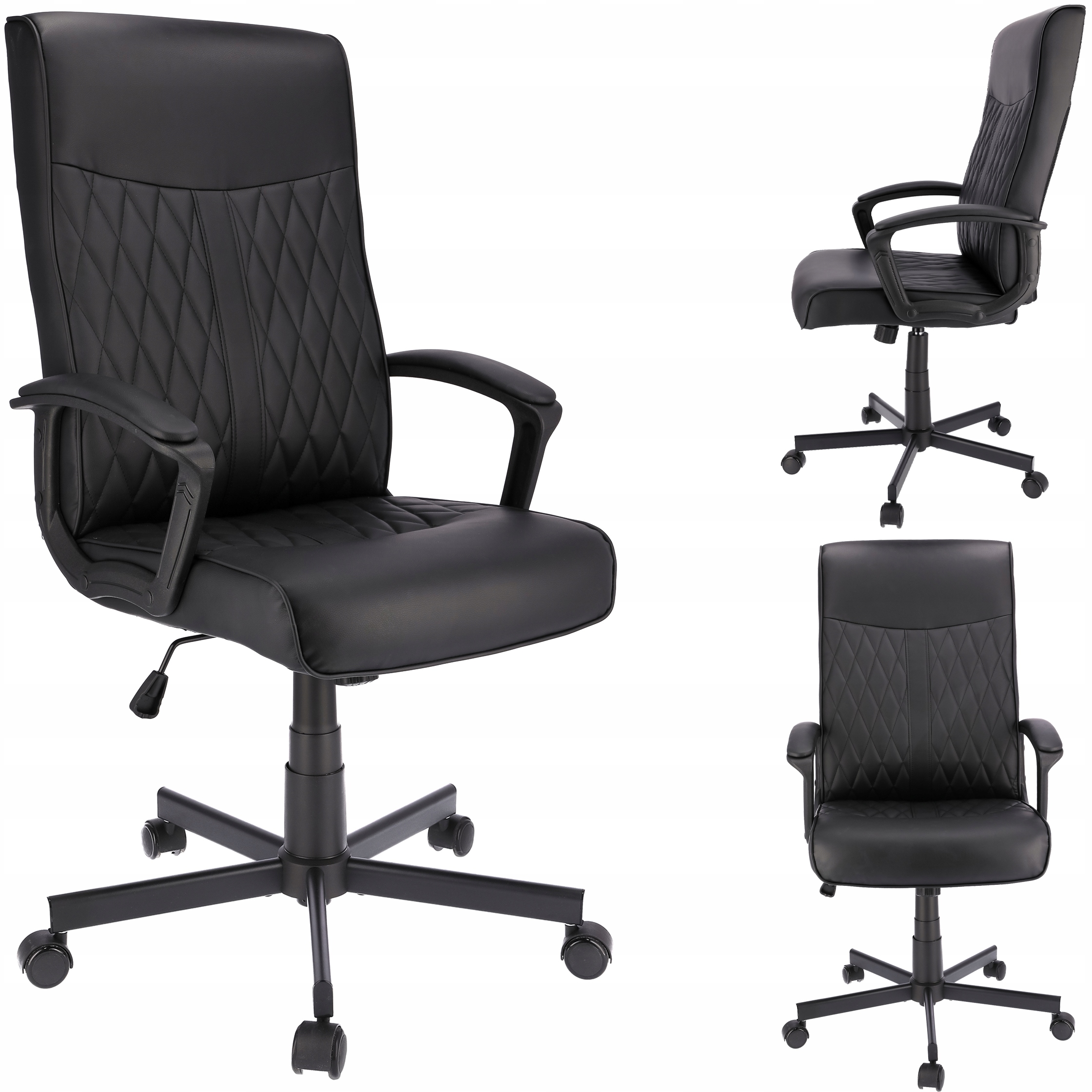 COMFORT-nojatuoli, musta eco-nahka