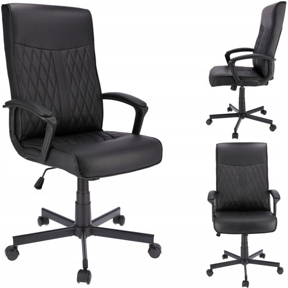 COMFORT-nojatuoli, musta eco-nahka