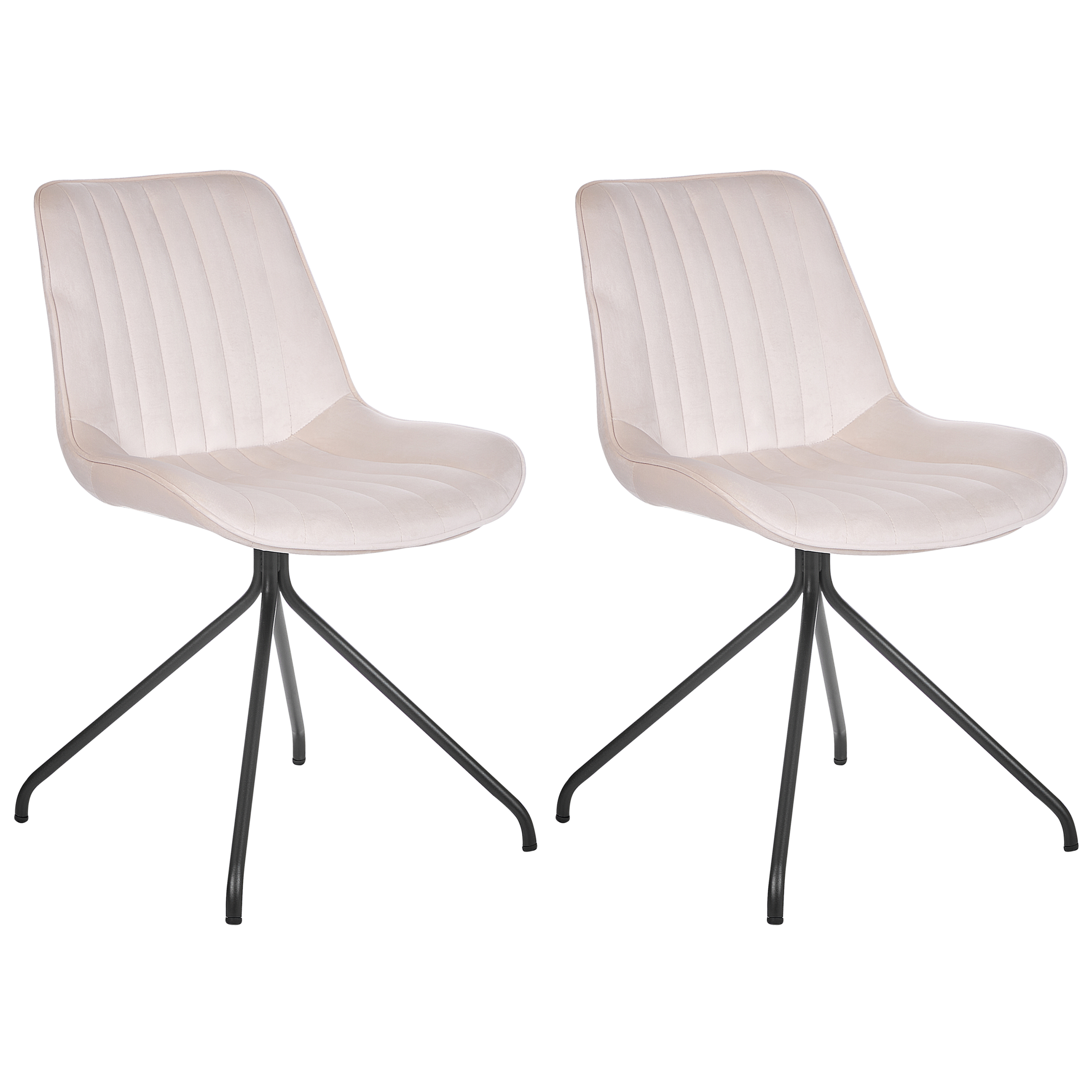 Ruokatuolisetti 2 kpl NAVASOTA sametti Beige