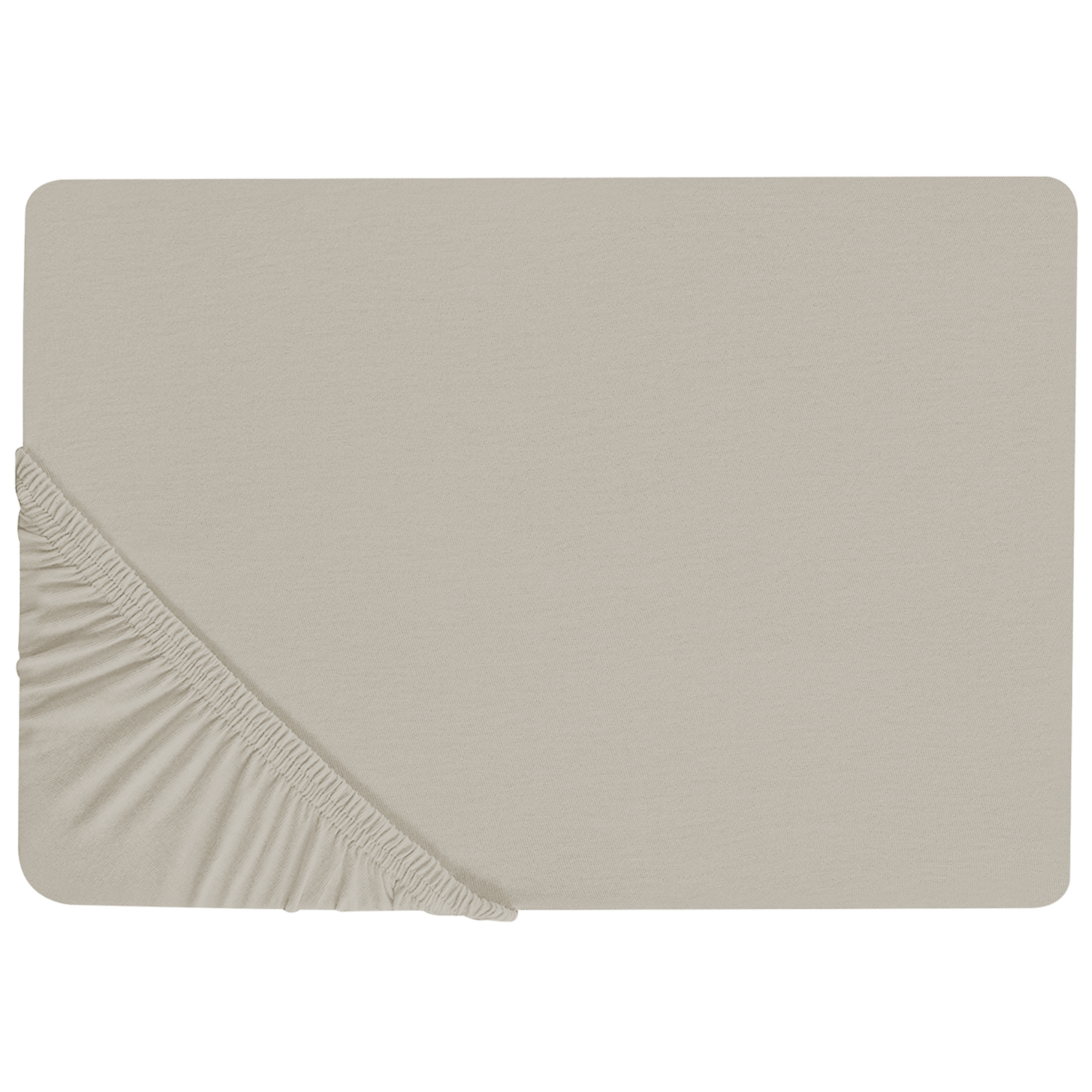 Muotoonommeltu lakana JANBU puuvilla 90 x 200 cm Ruskeanharmaa