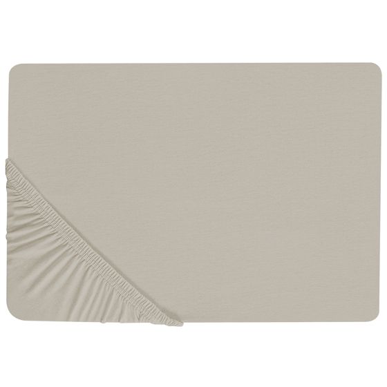 Muotoonommeltu lakana JANBU puuvilla 90 x 200 cm Ruskeanharmaa