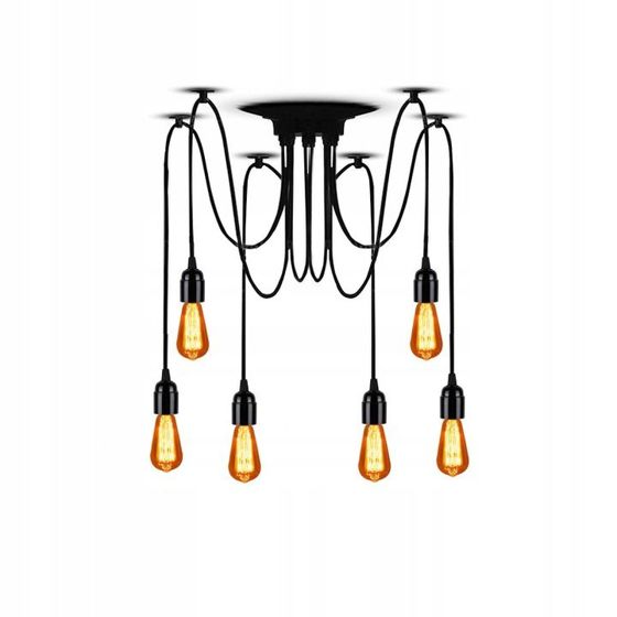 TOOLIGHT riippuva kattovalaisin JDL-01 SPIDER 6 musta, 20x20x150cm