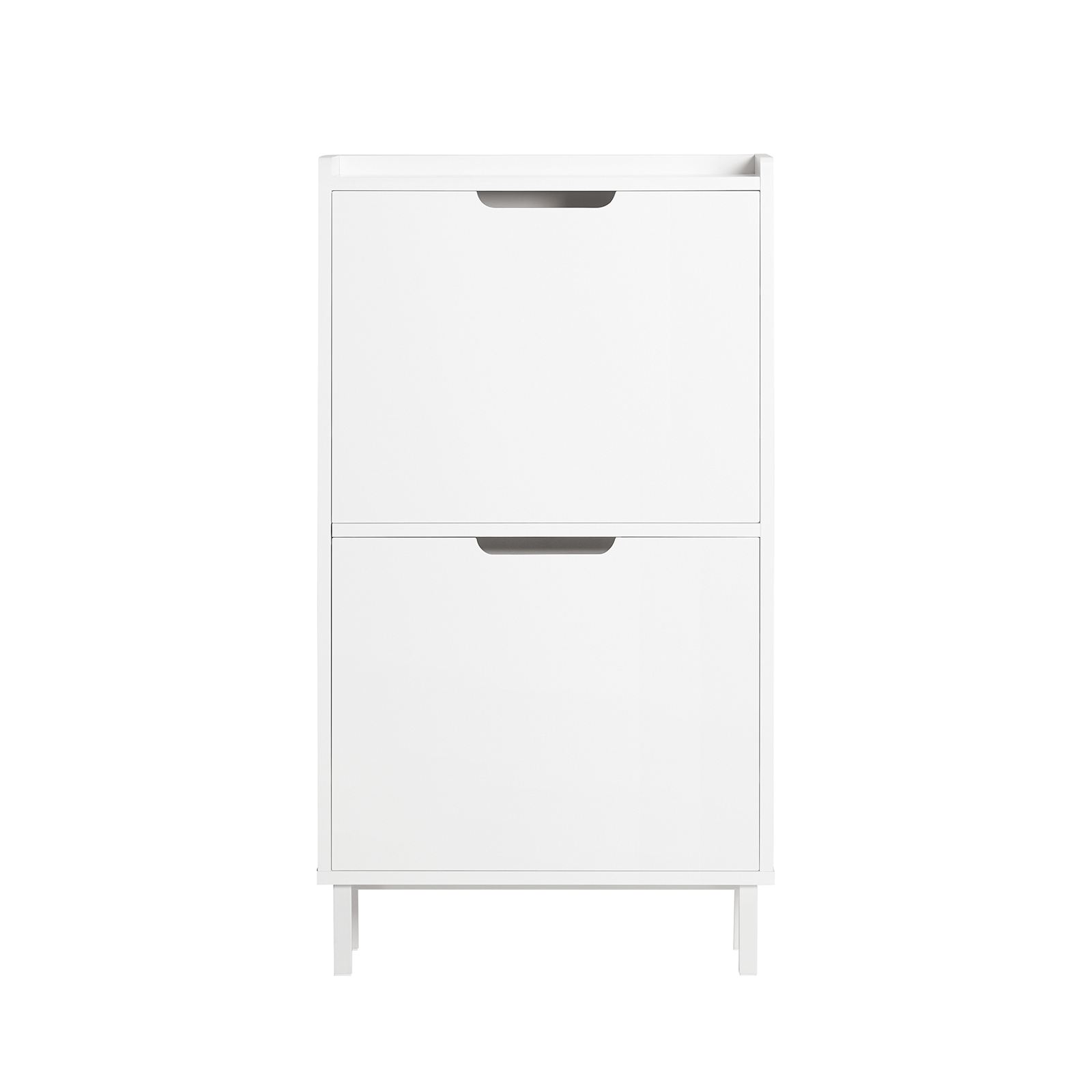 SoBuy Kenkäkaappi FSR151-W kestävä valkoinen 2-osionen