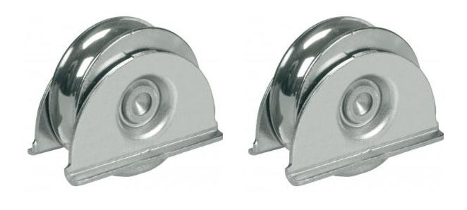 80 mm:n pyöreä urapyörä, 16, 5 mm:n ura upotetussa kiinnikkeessä – 2 kpl:n sarja