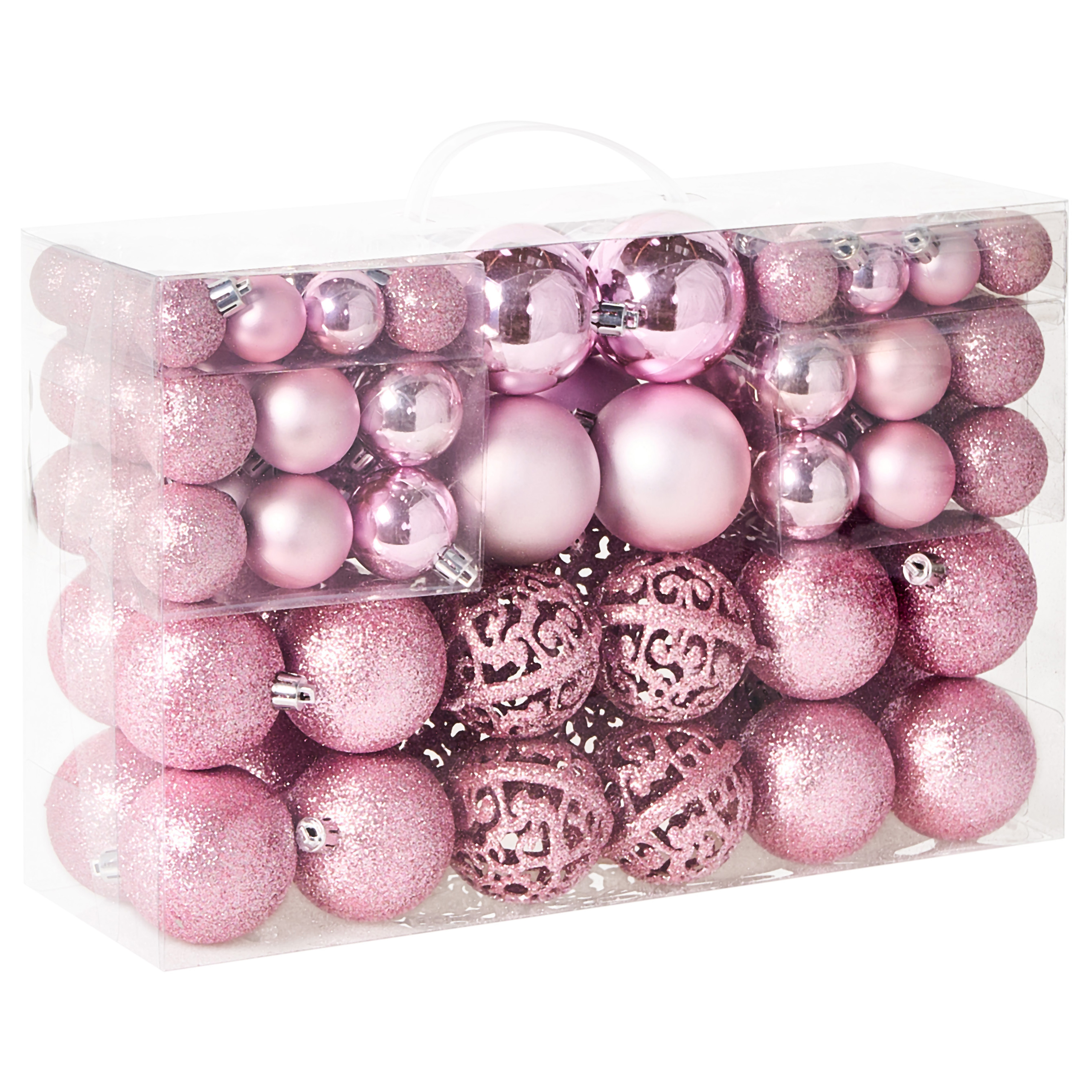 Kuusenkoristesetti 100 kpl VANERN Vaaleanpunainen