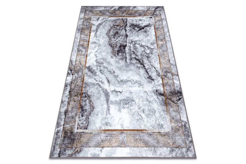 MIRO 51278.812 matto Marmori, kreikkalainen liukumaton - harmaa / kultaa 140x190 cm