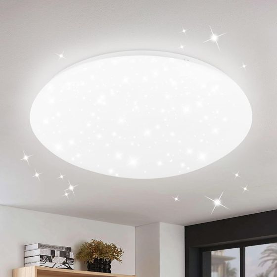 ZMH LED-kattovalaisin, Makuuhuoneen kattovalaisin, Ø30cm, Tähtitaivas-makuuhuoneen lamppu, Pyöreä keittiön lamppu, 18w