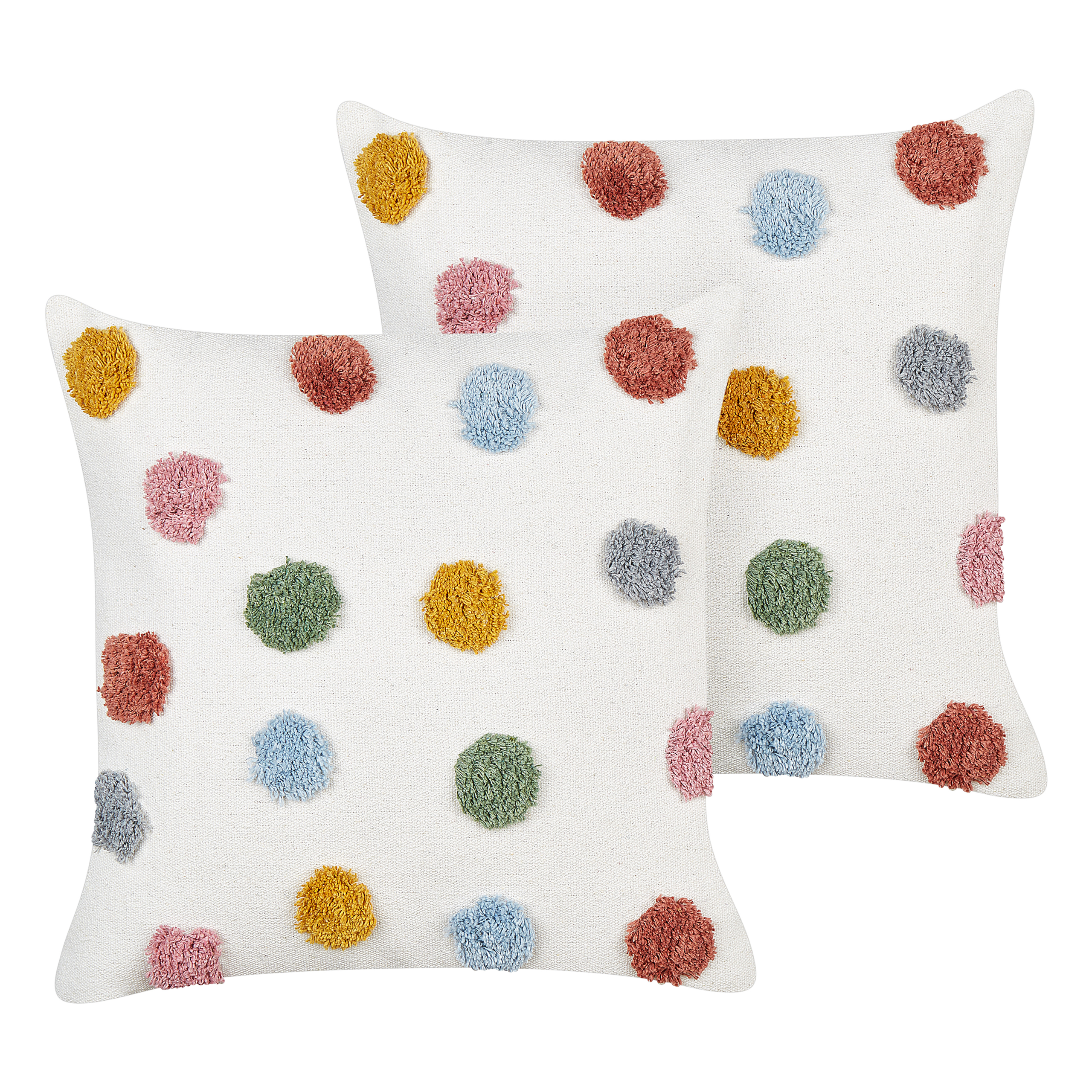 Koristetyynysetti 2 kpl WALLFLOWER 45 x 45 cm Puuvilla Valkoinen