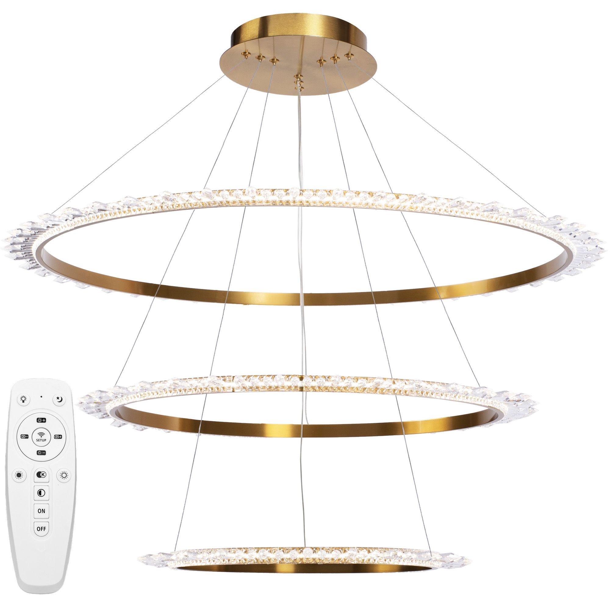 TOOLIGHT riippuva kattovalaisin LED APP1609-3C kulta, 82x82x121cm