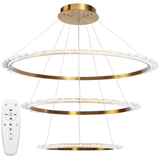 TOOLIGHT riippuva kattovalaisin LED APP1609-3C kulta, 82x82x121cm