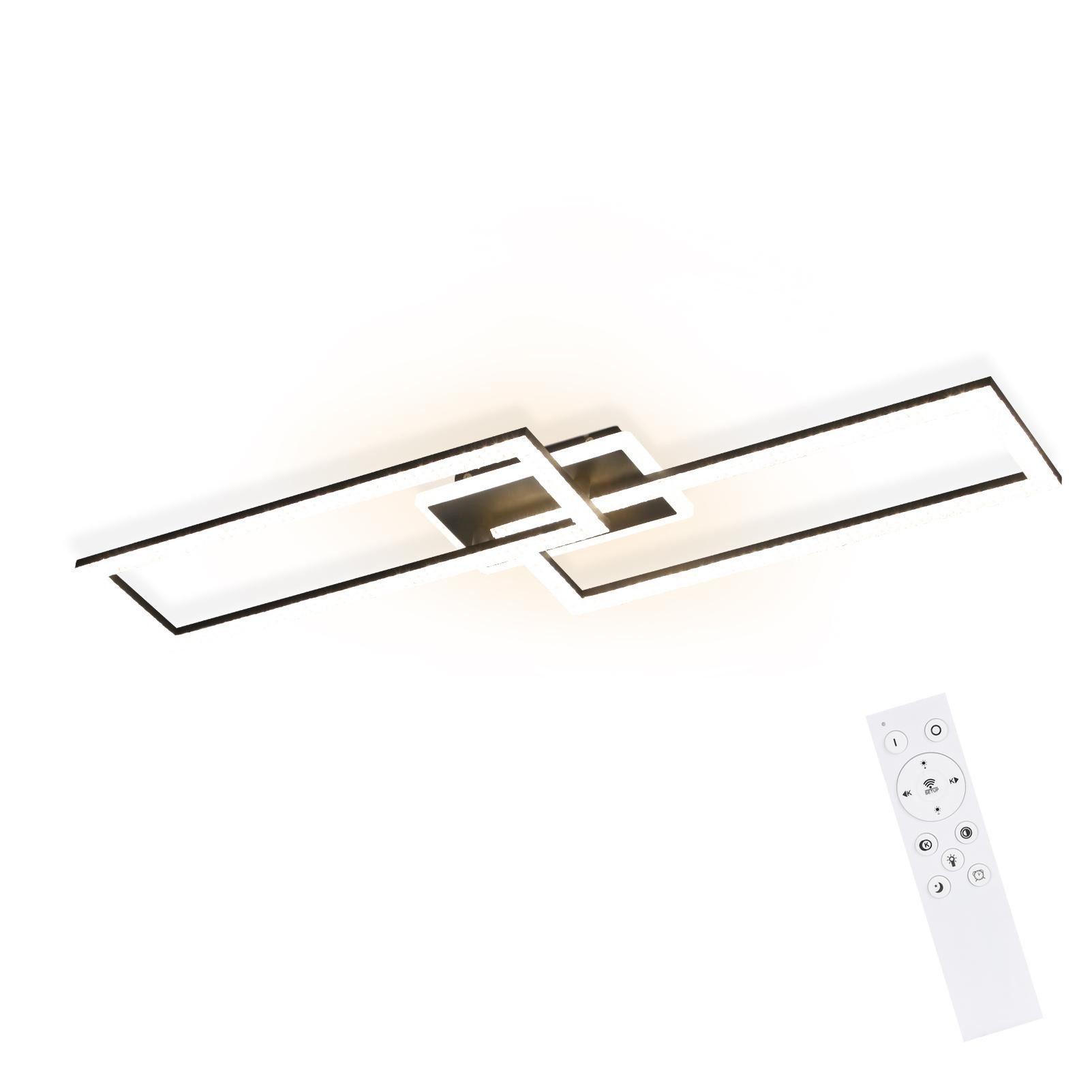 NETTLIFE LED-kattovalaisin, himmennettävä, moderni muotoilu, 56W, musta