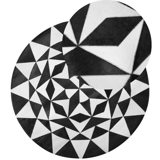 Matto TURGUTLU Musta ø 140 cm nahka