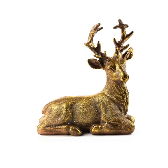 Peurahahmo SANTA LILA kultainen 18x15x7 cm