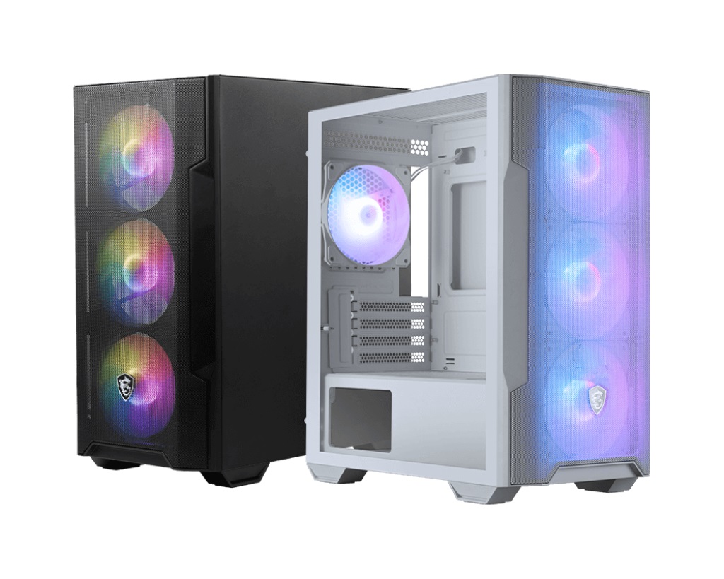 MSI PC-kotelo | MAG FORGE M100R | Sivuikkuna | Valkoinen | Micro ATX -torni | Virtalähde sisältyy hintaan Ei | ATX