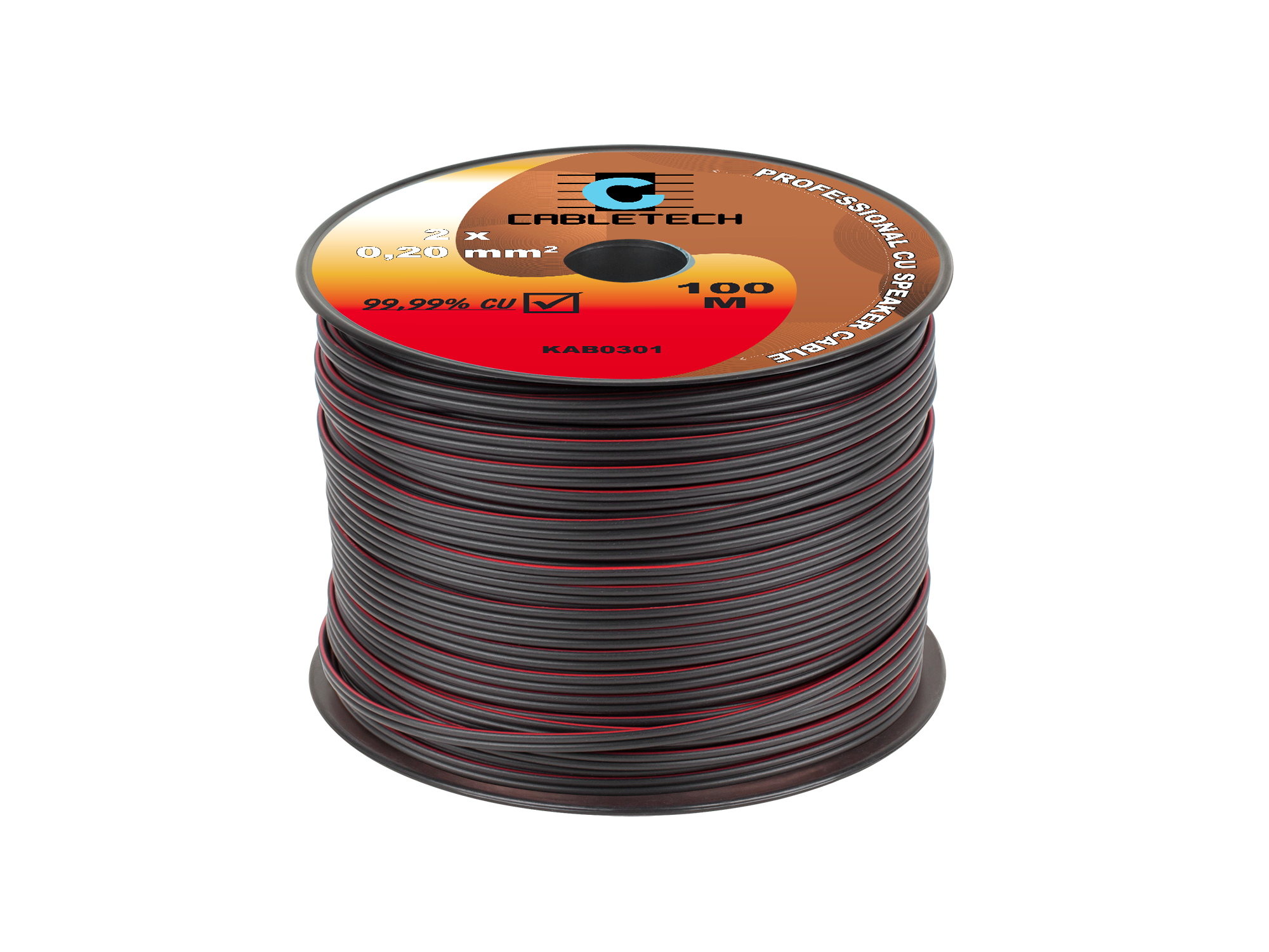 Kaiutinkaapeli 0.2mm musta 100m