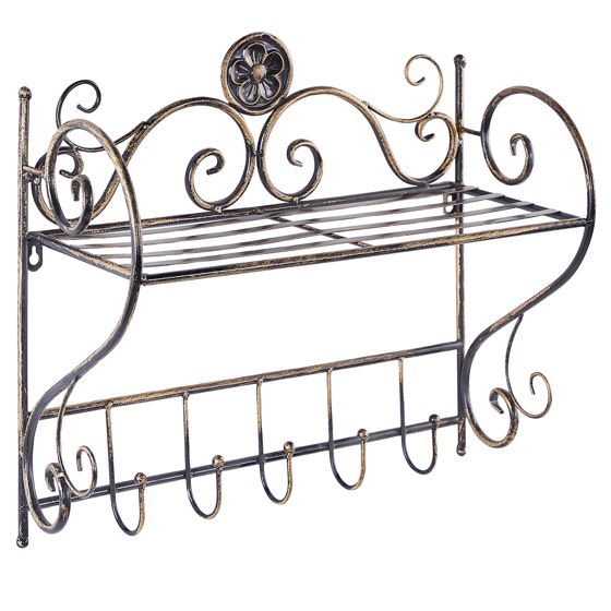 Seinähylly OSORNO metalli Musta