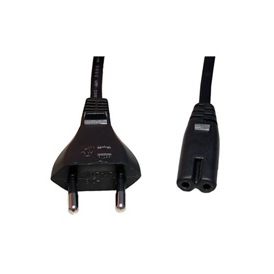 Cablexpert | PC-184-VDE | Virtakaapeli | Virta IEC 60320 C7 | Europistoke (virta CEE 7/16) | 1,8 m | Musta