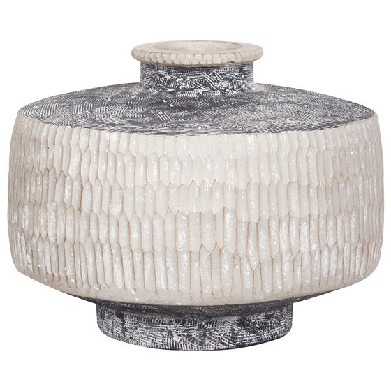 Kukkamaljakko DEKSATI 32 cm Keramiikka Beige