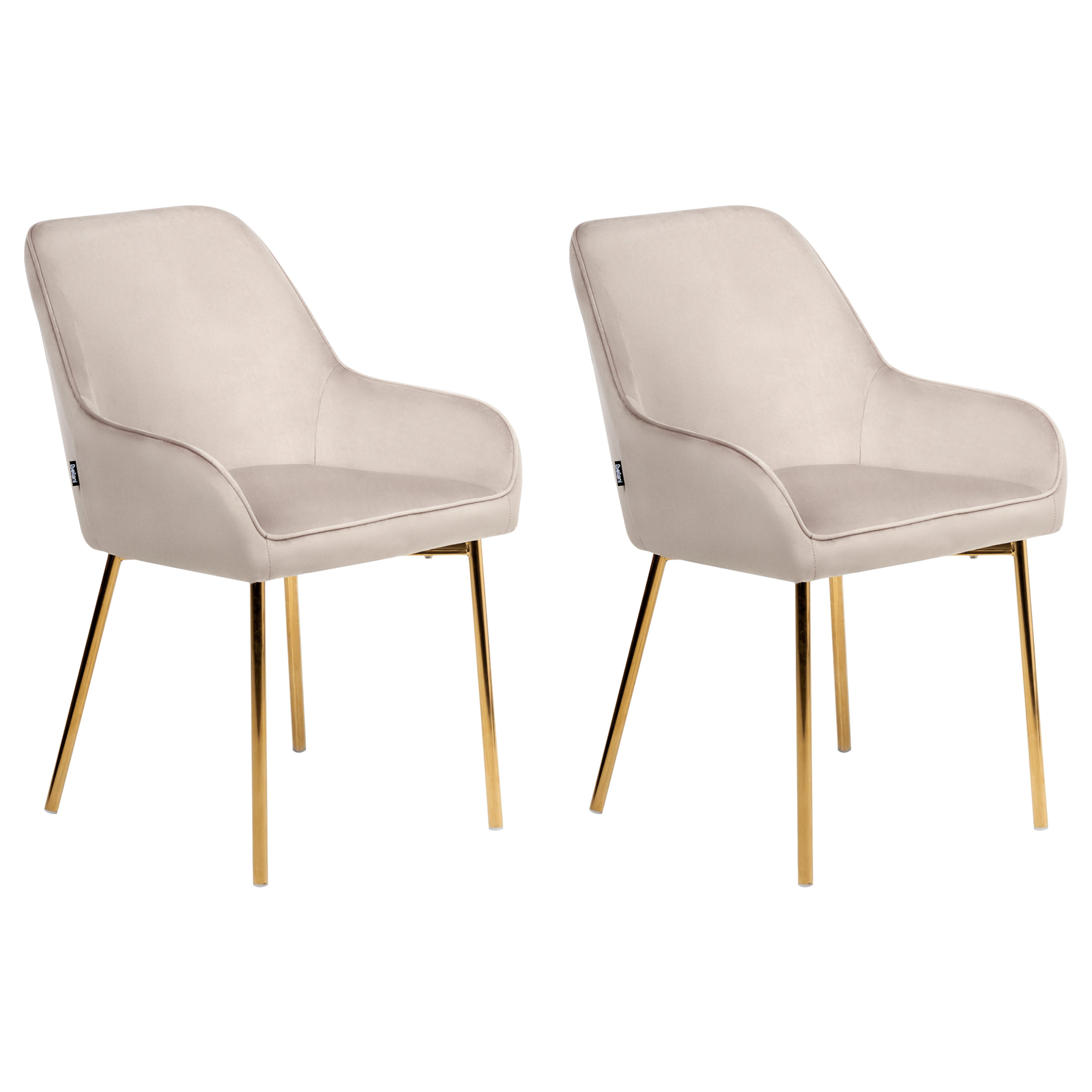 Ruokatuolisetti 2 kpl LOVERNA Sametti Beige