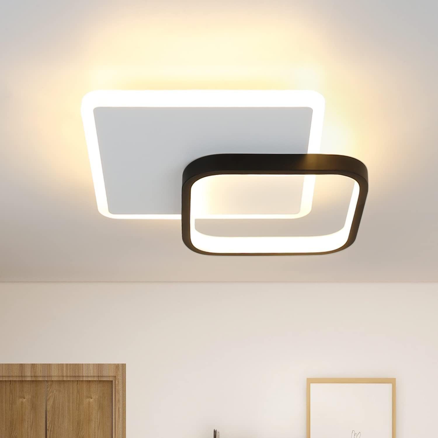 NETTLIFE LED - kattovalaisin, 3000K, 245cm, 22W, eteisen, lamppu, moderni, design Keittiön, lamppu, musta, makuuhuoneeseen, olohuoneeseen