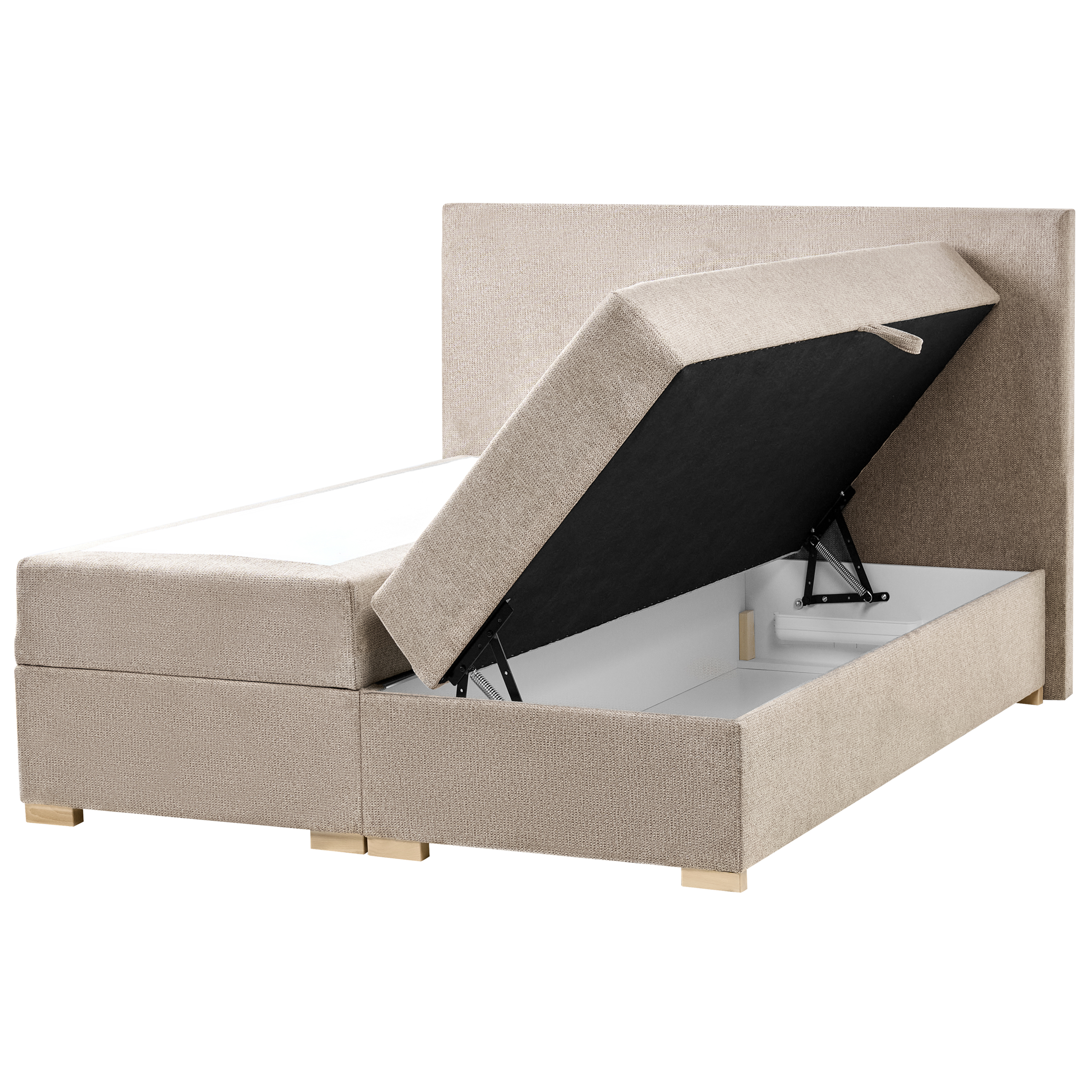 Jenkkisänky säilytystilalla kangas MAJOR 140 x 200 cm Ruskeanharmaa