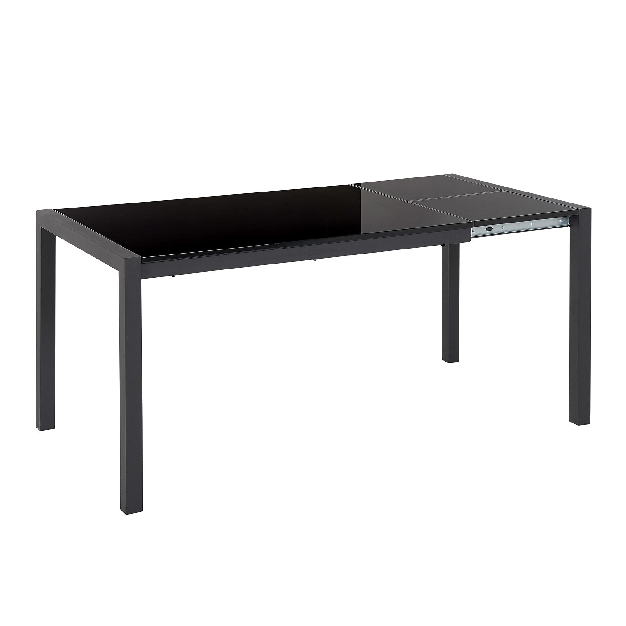 Jatkettava ruokapöytä GRANADA Musta 120/160 cm 80 cm