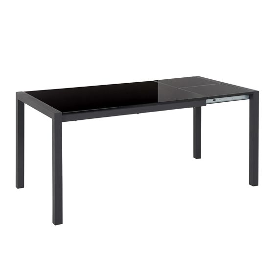 Jatkettava ruokapöytä GRANADA Musta 120/160 cm 80 cm