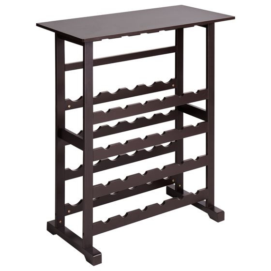 Viinipulloteline ROWLEY Tummanruskea