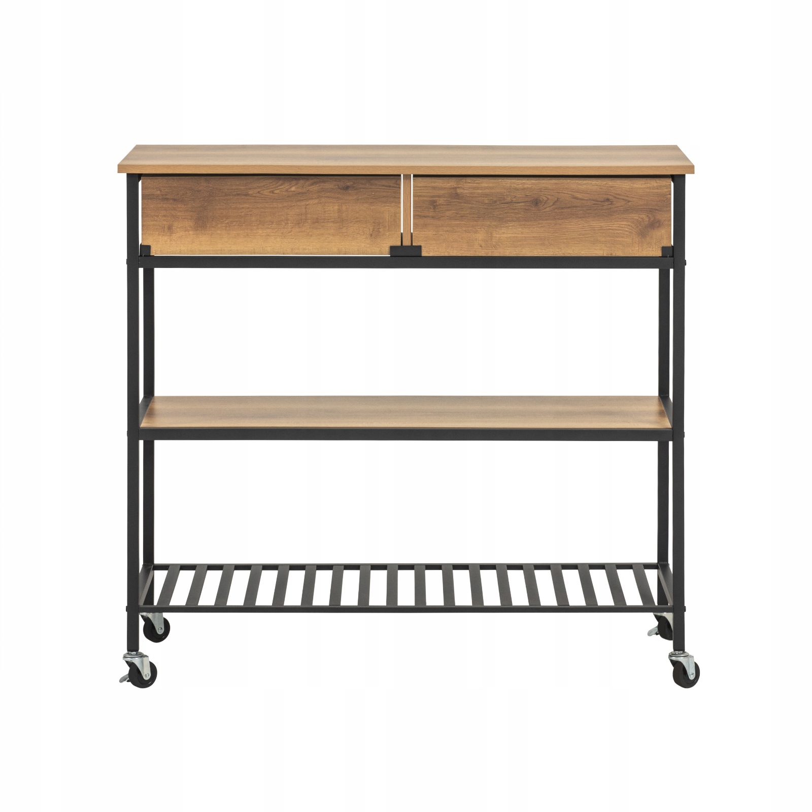 SoBuy Keittiökärry 2-arkinen FKW112-PF ekologinen lastulevy/metalli