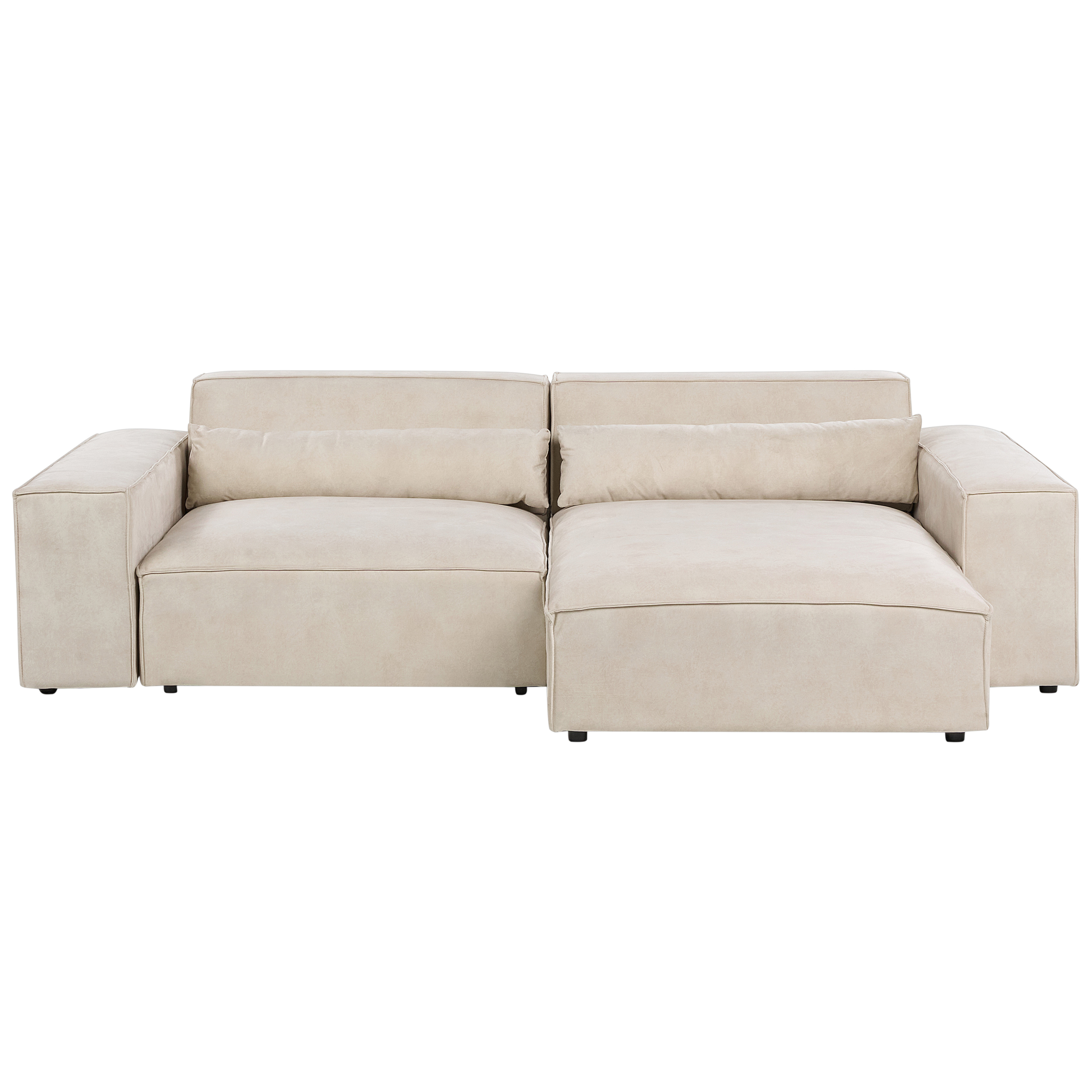 Moduulikulmasohva 2-istuttava HELLNAR sametti Vaaleanbeige Vasen