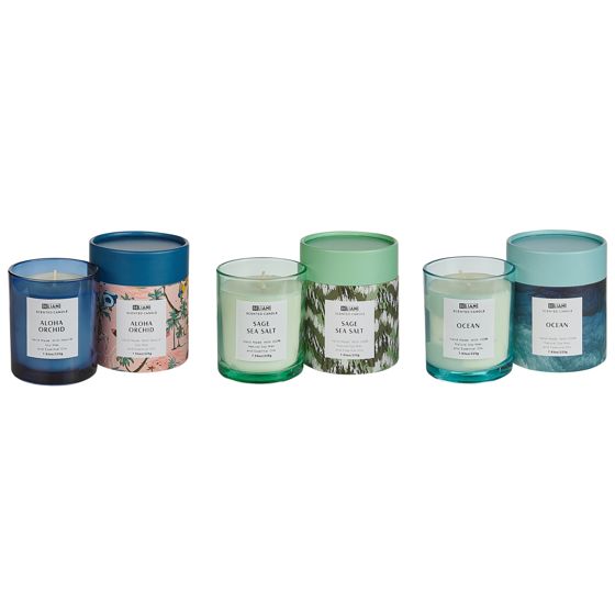 Tuoksukynttiläsetti 3 kpl COLORFUL BARREL Soijavaha Raikkaat tuoksut Kukkatuoksut