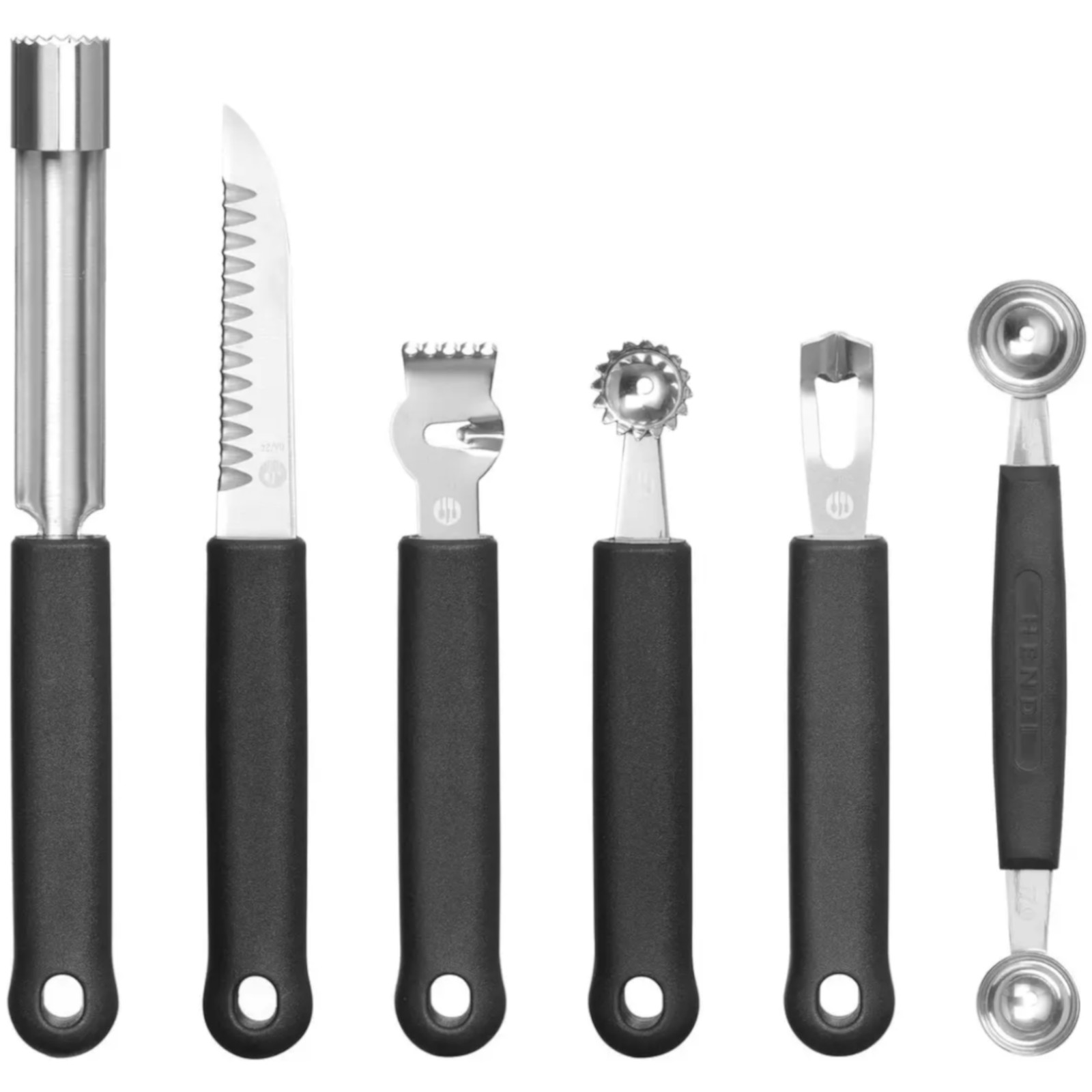 Koristeelliset veitset vihanneksille ja hedelmille, 6 osaa - Hendi 856291