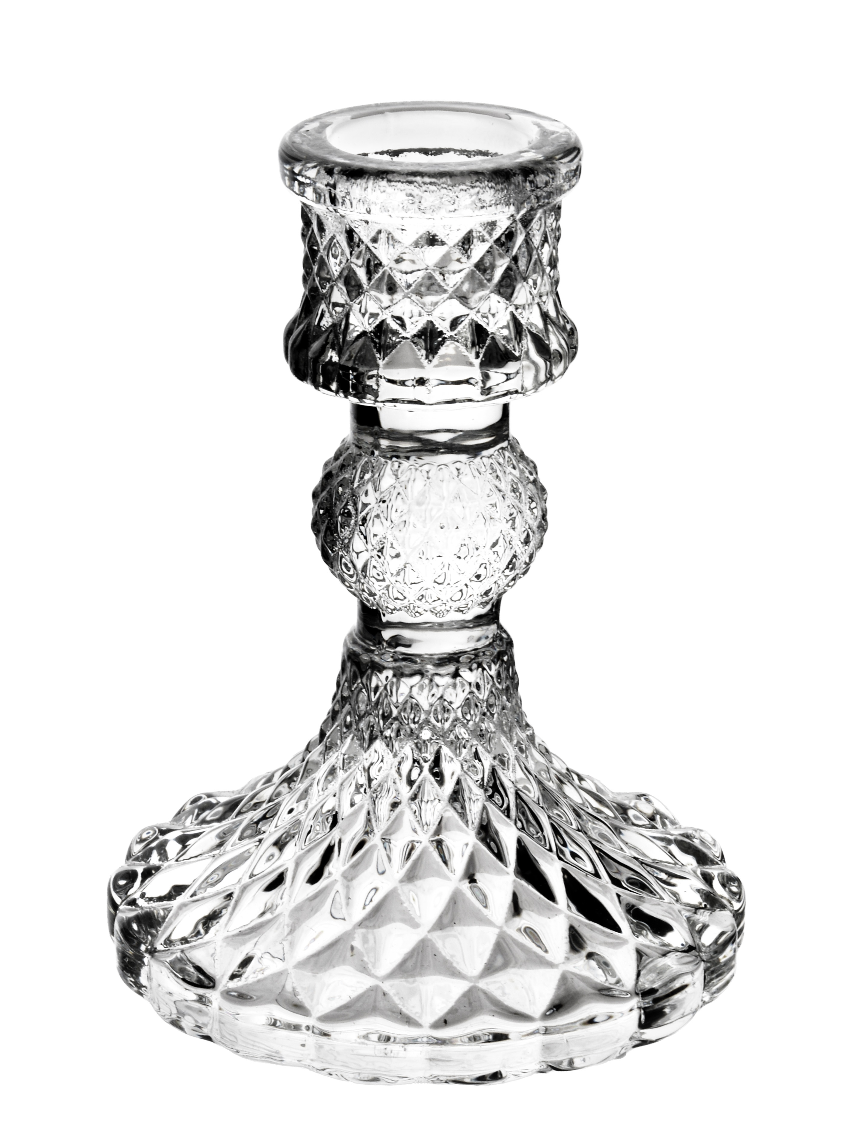 Kynttilänjalka Lasi Patricia 8x8x10.5 läpinäkyvä 1kpl