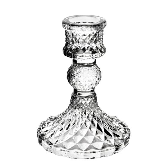 Kynttilänjalka Lasi Patricia 8x8x10.5 läpinäkyvä 1kpl